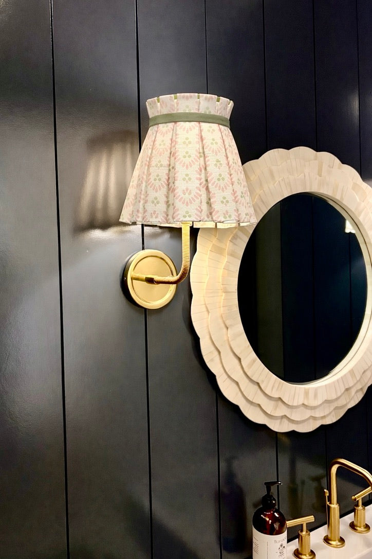 Pleated fabric lampshade - fits the Serena and Lily Larkspur sconce