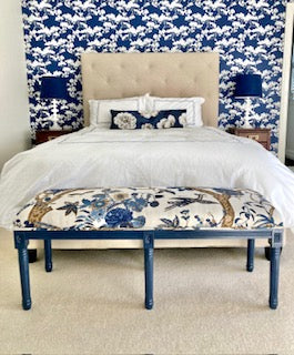 Custom upholstered bench