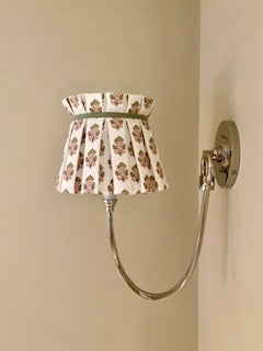 Pleated fabric sconce lampshade - custom