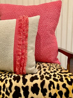 Solid pink pillow