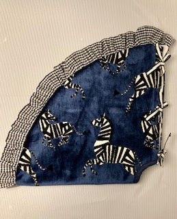 Christmas tree skirt - velvet zebra fabric