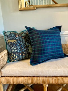 Wool Plaid throw pillow