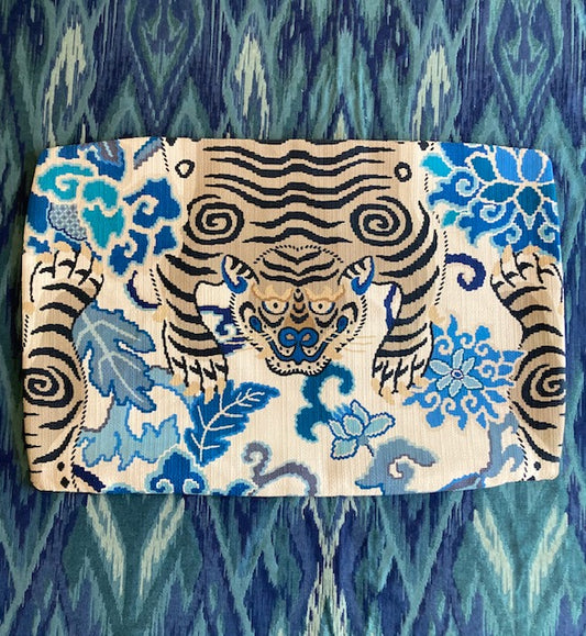 Blue Tiger Lumbar Pillow