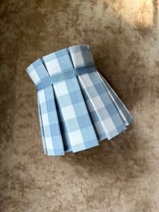 Pleated fabric lampshade for tabletop lamp - listing for Cheyenne