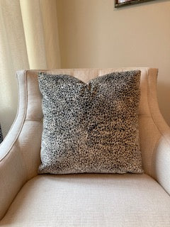 Velvet double sided animal print pillow