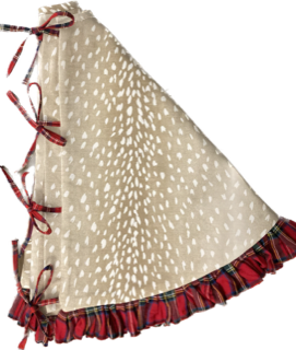 Christmas tree skirt - antelope fabric